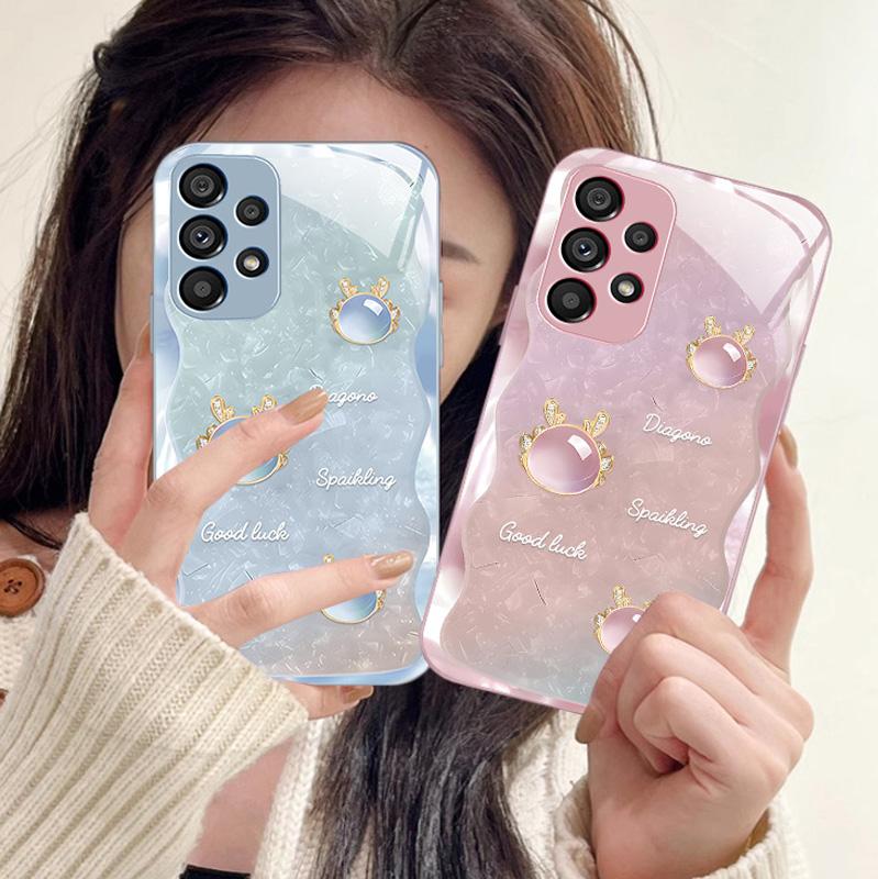 Luxury Tempered Glass Case for Samsung Galaxy A52 A52S A72 A22 A13 Lte A12 M12 A50 A50S A30S A20S Hard Shockproof PC Cover Funda