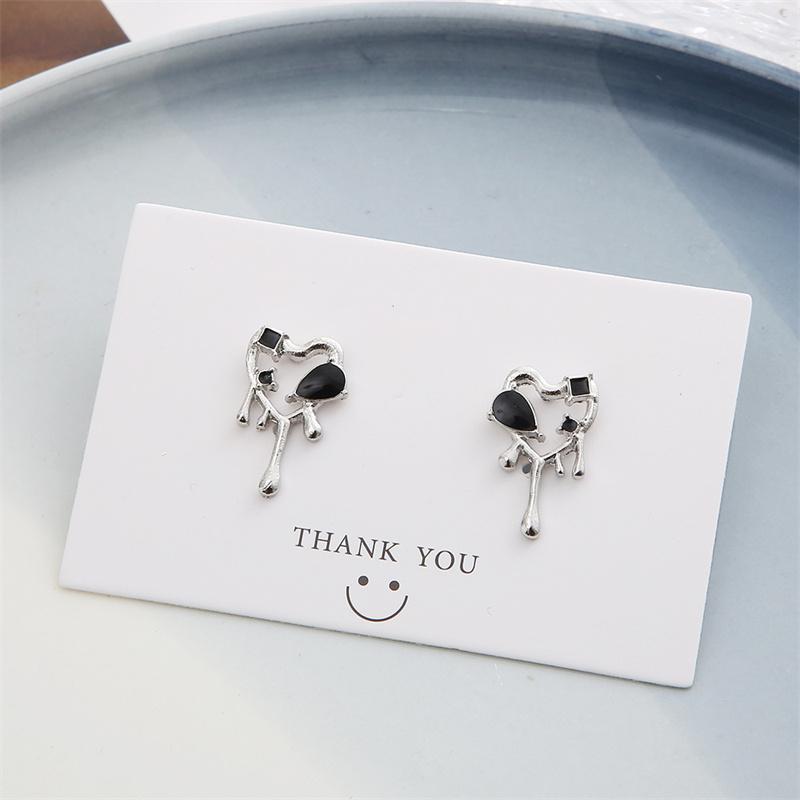 iF ME Готическая черная бабочка кристалл звезда серьги комплект для женщин девушка винтажные эстетические сердечки серьги гвоздики модные Y2K ювелирные аксессуары