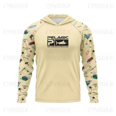 Mens Lightweight Hooded Fishing Shirt UPF 50 UV Protection Quick Dry Breathable Bass Outdoor