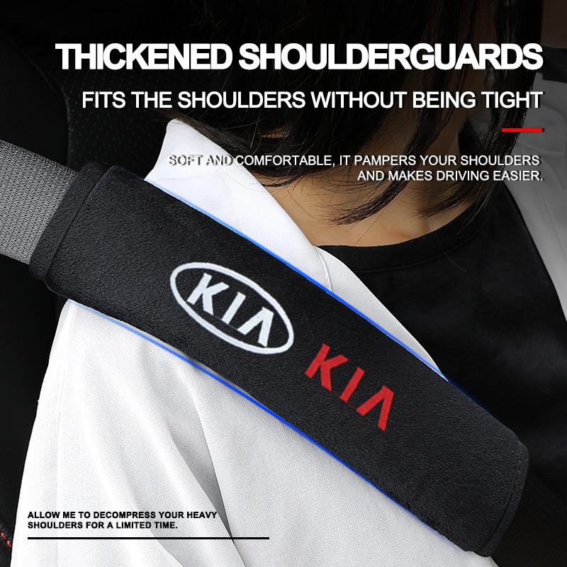 Car Safety Belt Shoulder Cover Pad Plush Seat Belt Shoulder For KIA K5 K9 Sorento Ceed Sportage Carnival Stinger Forte Niro Cadenza