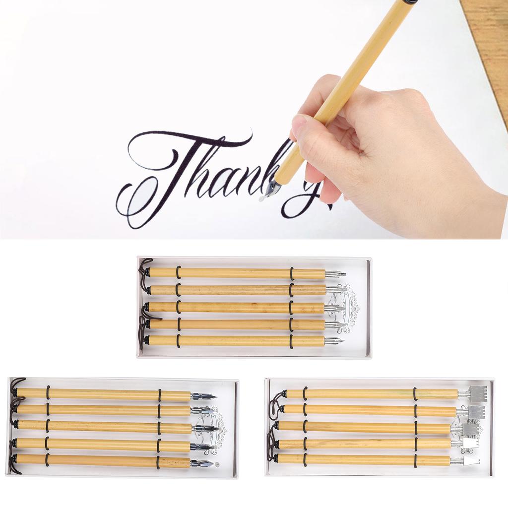 5 шт. ручка для рисования манга каллиграфия в коробке винтажный бамбуковый набор для рисования школьные принадлежности