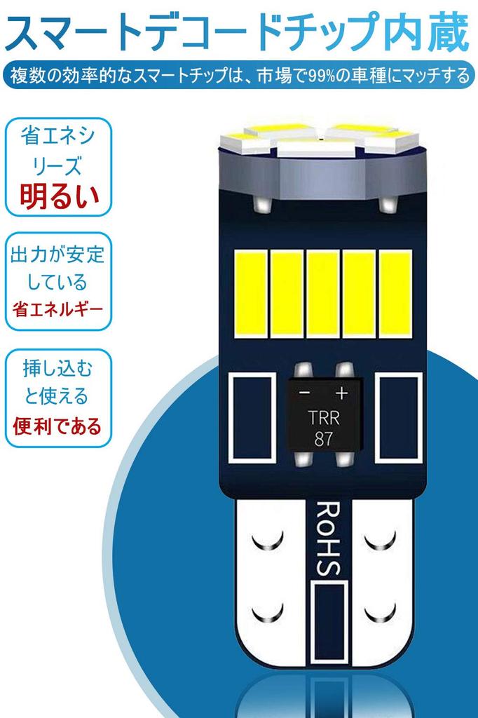 Светодиод T10 Белый Взрывной Свет 4 шт. Лампа Позиции, Светодиод T10, Встроенный Канселлер, 5 Вт,