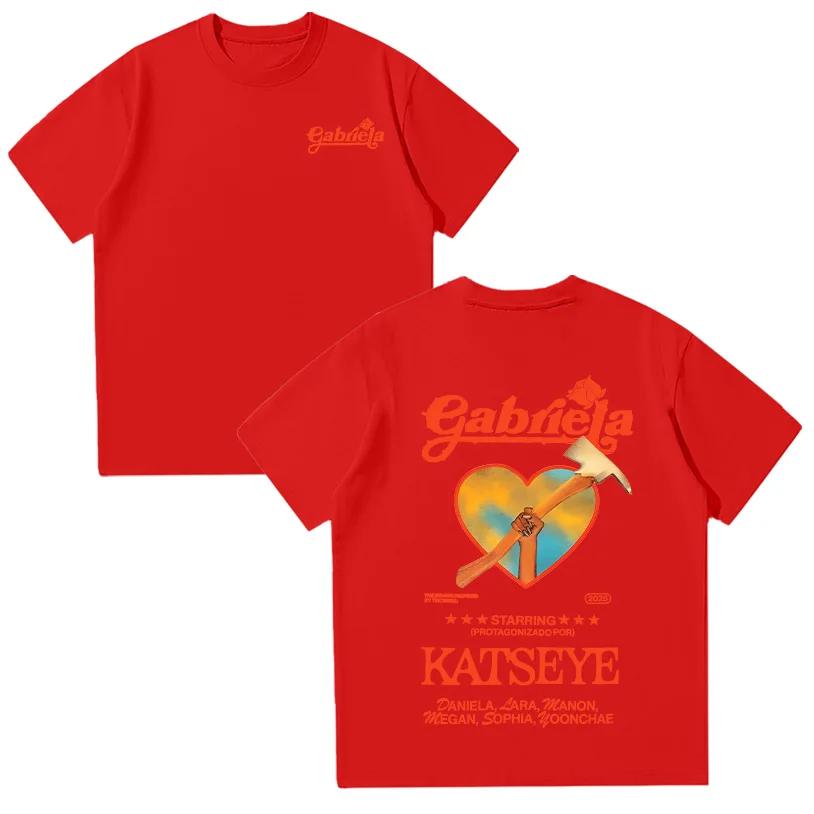 Hot Sale KATSEYE Grunge Graphic Print T-shirt Men Women Loose Casual High-street Y2K Hip Hop Harajuku Fashion Oversized Cotton Soft Top Summer New Tee
