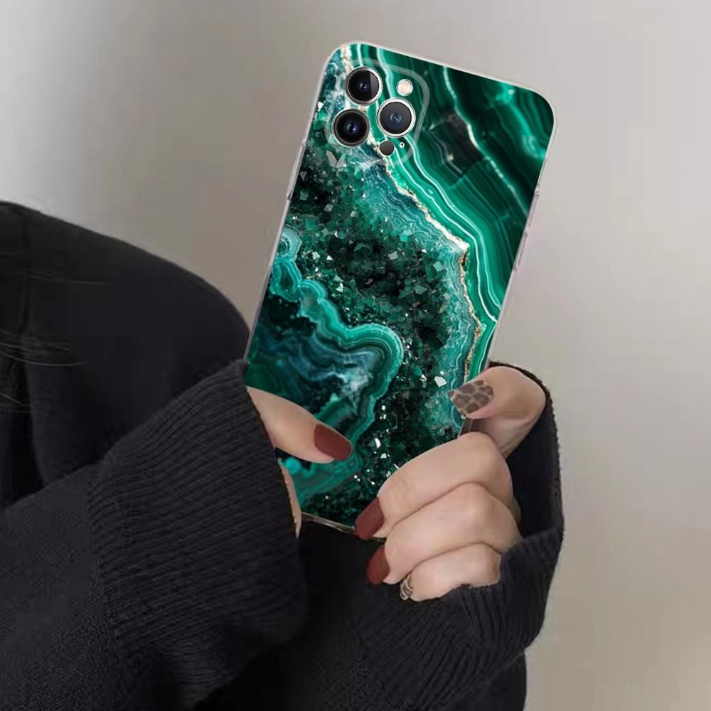 Marble Agate Pattern Phone Case For IPhone 16 15 8 7 6 6S Plus X SE XR XS 14 11 12 13 Mini Pro Max Mobile Case