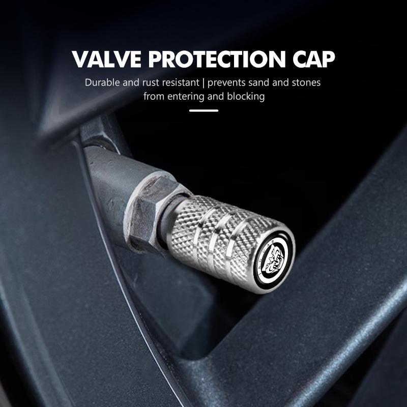 For Jaguar 4Pcs Car Tire Valve Stems Cap Tire Stem Air Valve Cap XF XJ XFR XKR S-Type F-Type X-Type F-Pace I-Pace PP32