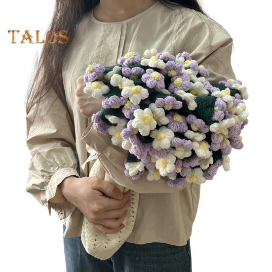 Вязаный крючком букет ромашек Вязаный крючком букет Одеяло ручной работы Цветы Плед для домашнего дивана Кровати Дивана Декор