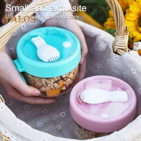 Yogurt Jar Airtight Lid Multipurpose Breathing Hole Practical Easy To Carry Milk Salad Breakfast Work Supplies