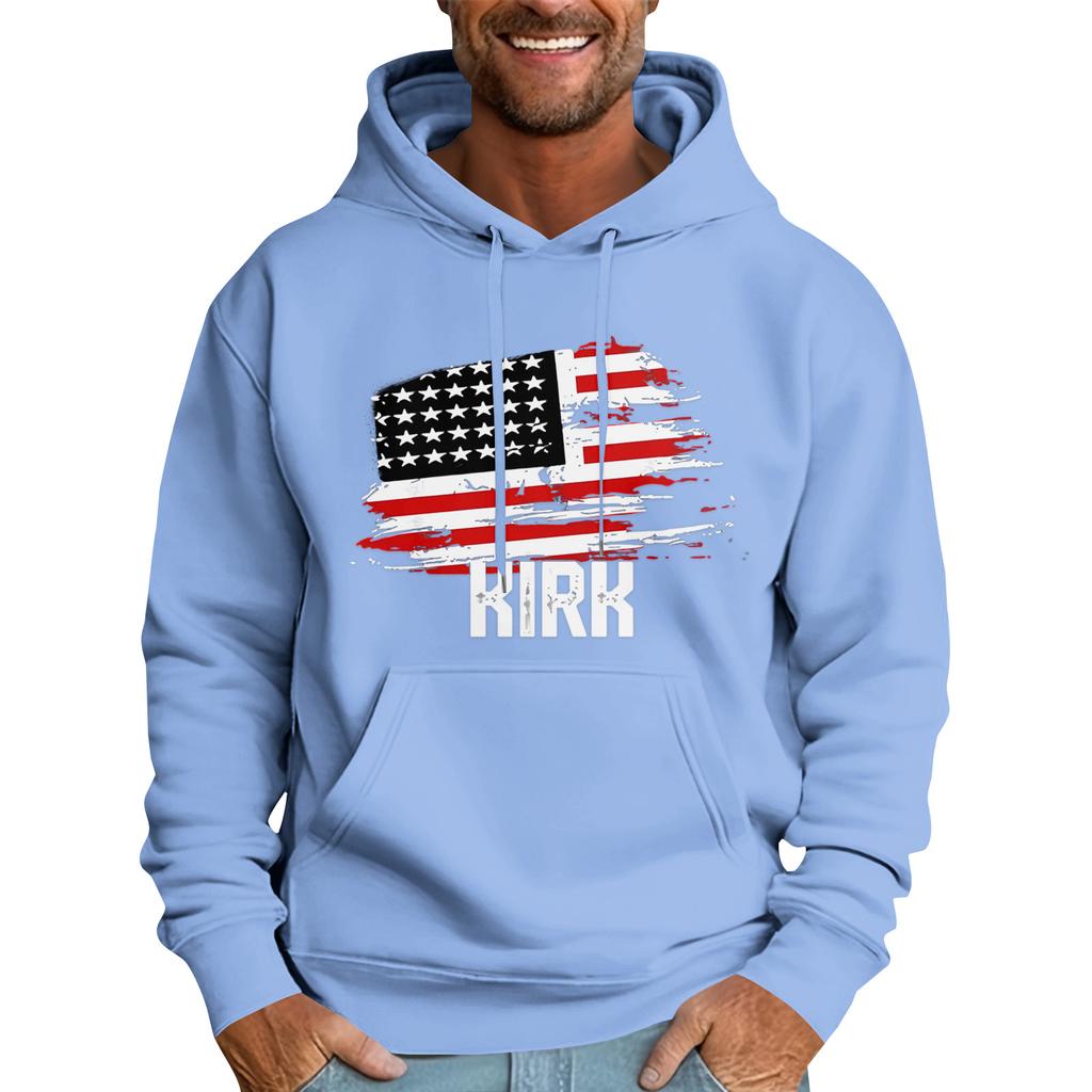 Casual Letter Print Men's Loose Hoodie