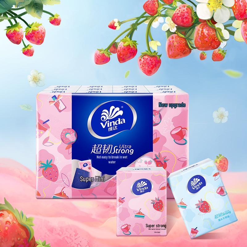 Упаковка из 24 портативных четырехслойных мини-носовых платков и салфеток Vinda