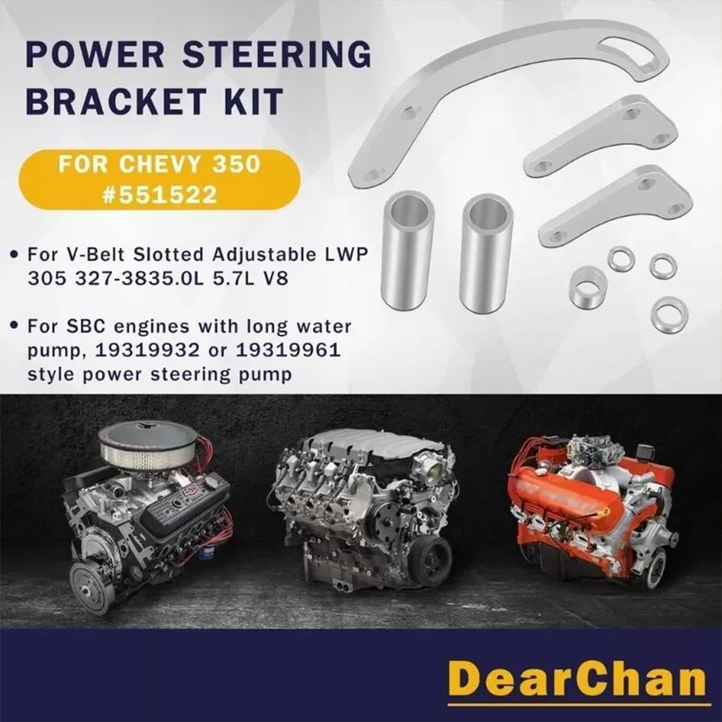 Регулируемый алюминиевый кронштейн для насоса гидроусилителя руля SBC с использованием шлицевого рычага для поддержания натяжения ремня.