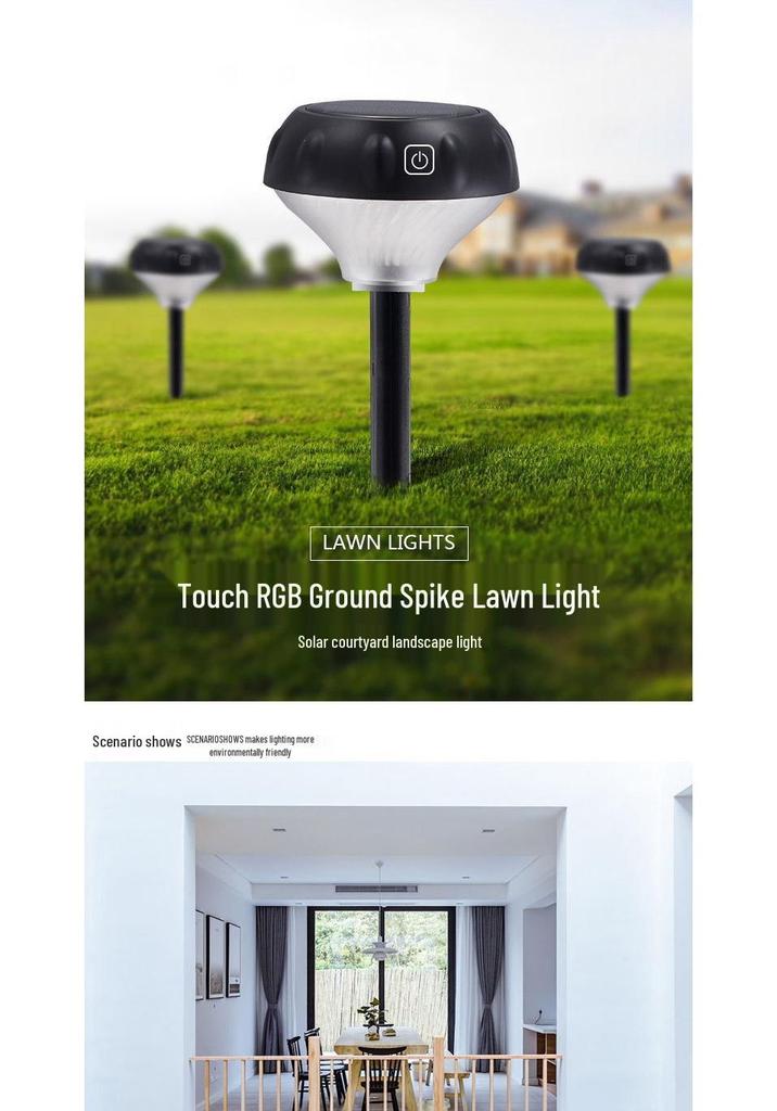 Solar-Powered RGB Waterproof Garden Lamp for Outdoor Use