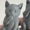 3D-печатная фигурка кошки котята слышать говорить видеть зло статуэтка миниатюрное украшение кошка подарок для любителя кошек для украшения стола полки шкафа