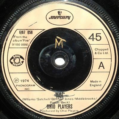 7-дюймовая пластинка OHIO PLAYERS - Fire 6167058 Mercury 1975 Великобритания Соул/Фанк Б/У
