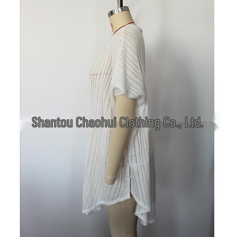 Summer Lace-Up Knit Beach Cover-Up