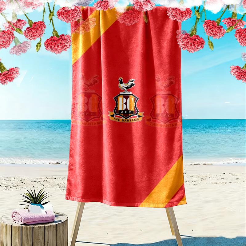 Bradford City Afc Print Beach Towel Large Soft Quick Dry Towel For Beach Camping Swimming
