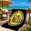 Пляжное полотенце BSC Football Желто-черное Единство, Быстросохнущее, Легкое в уходе, Подходит как для занятий спортом, так и для пляжного отдыха, Спортивный аксессуар