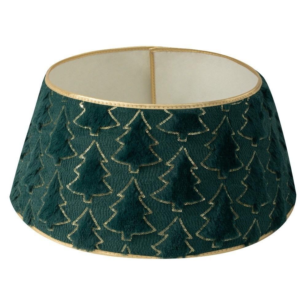 Round Christmas Tree Skirts Foldable Xmas Tree Foot Cover Christmas Tree Collar Home