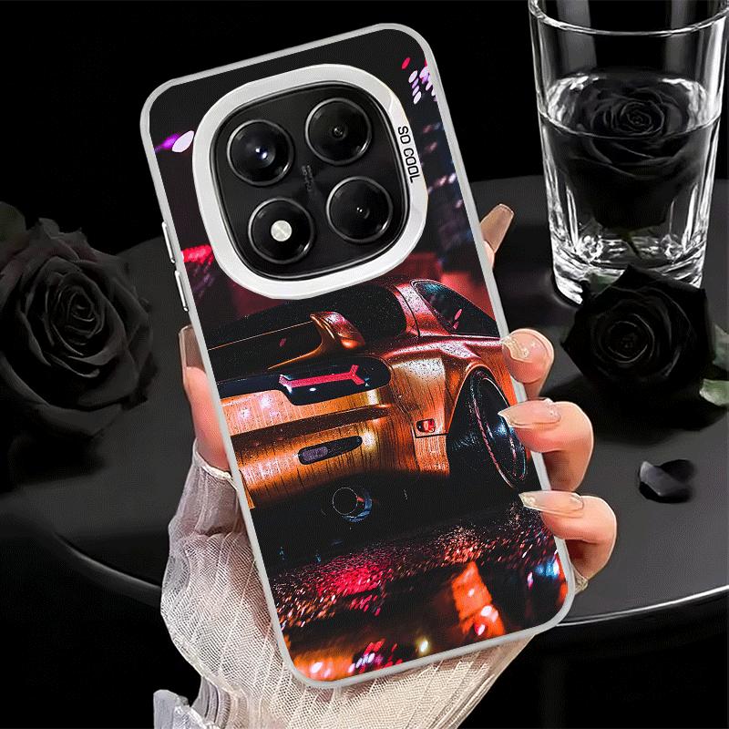 Япония JDM Спортивные Автомобили Тема Мягкий Чехол для Телефона для Xiaomi Redmi Note 13 14 15 Pro Plus 12S 12 11S 11 11T 10S 10 Ударопрочный Чехол Ba