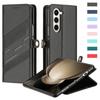 Тонкий кожаный чехол-книжка из замши со подставкой для Samsung Galaxy Z Fold 7 5G 6 5 4 3 Fold7 Fold6 Fold5 Fold4 Кошелек Чехол-карта Coque