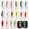 16pcs/bag Metal Spinner Spoon Fishing Lures Set Spoon Bait Fishing Wobblers Lure Kit Artificial Bait