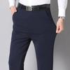 Men's Loose Casual Plus Size Pants Summer Lightweight Straight Pants Office Business Pants