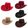 Защита от солнца Ковбойская шляпа Шерстяная летняя шляпа от солнца Панк Вестерн Ковбойская шляпа Велоспорт