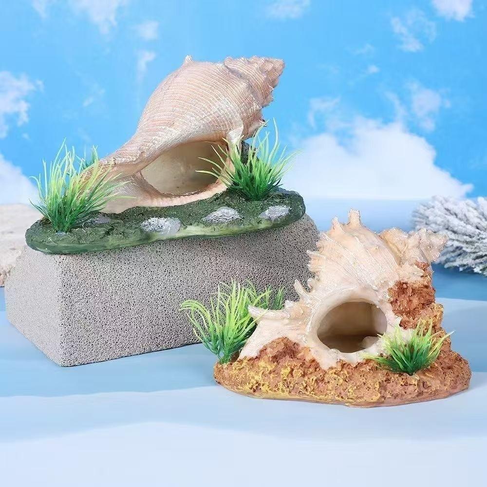 Natural Look Fish Hideaway Cave Resin Fish Tank Ornaments Shrimp Hiding House Aquarium Setup