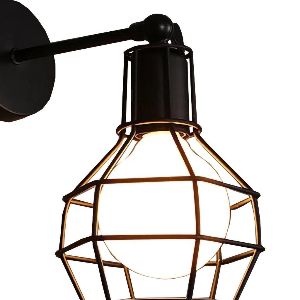 Винтажный металлический плафон-клетка, настенный светильник, каркас плафона, индустриальный стиль для прохода, коридора