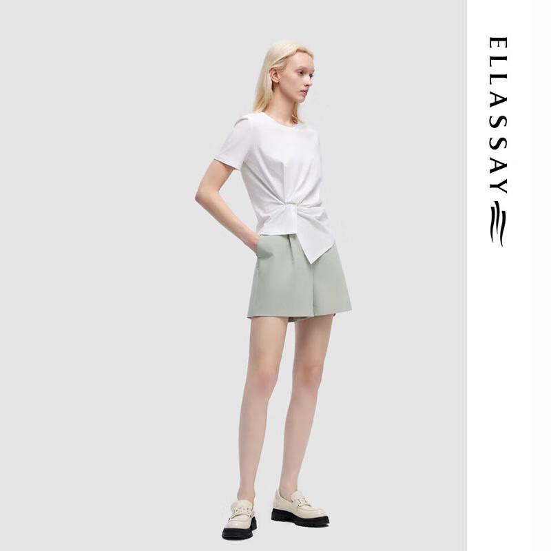ELLASSAY Женская дизайнерская футболка с узлом-твистом