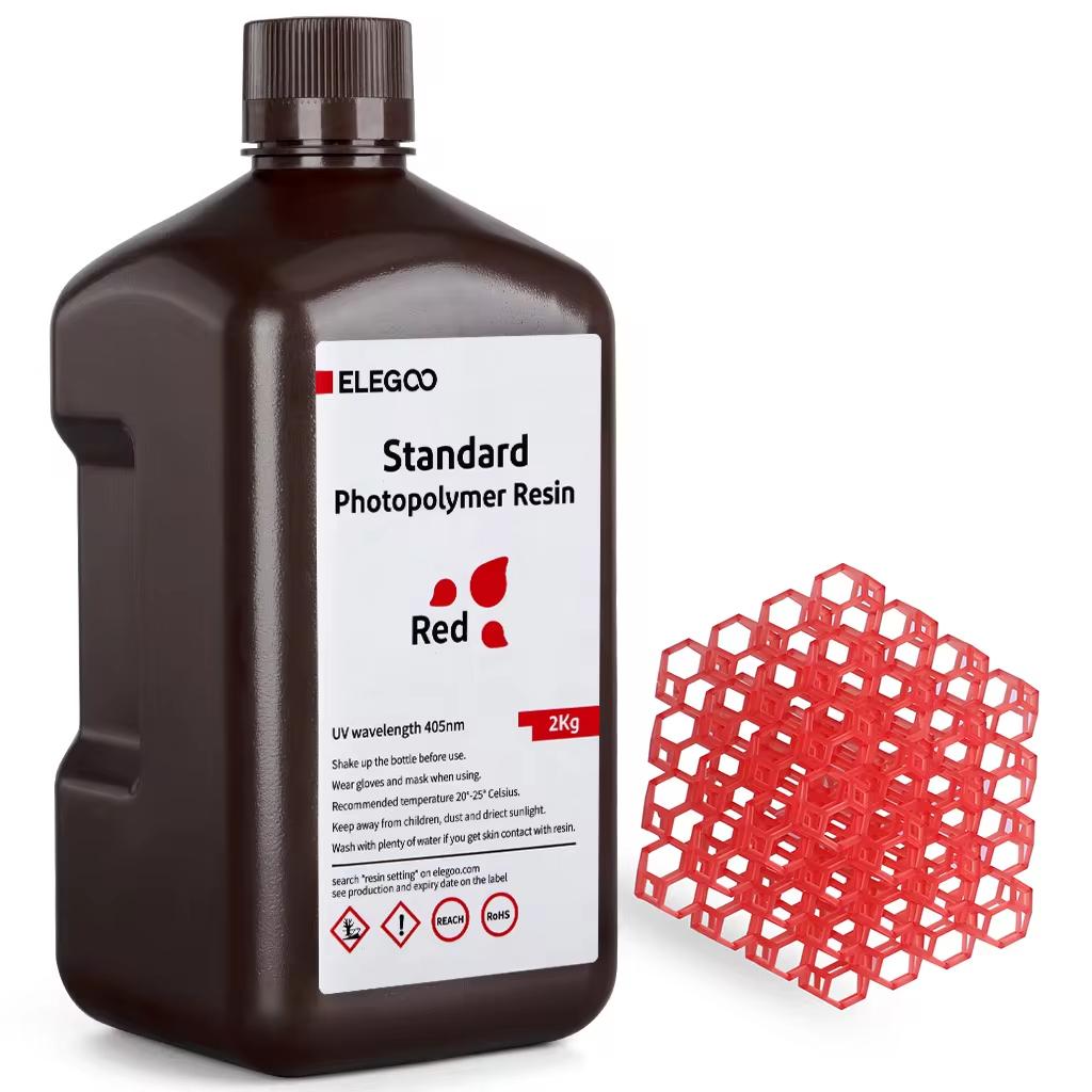 ELEGOO Смола для 3D-принтера 2 кг 405 нм УФ-отверждаемая стандартная фотополимерная смола