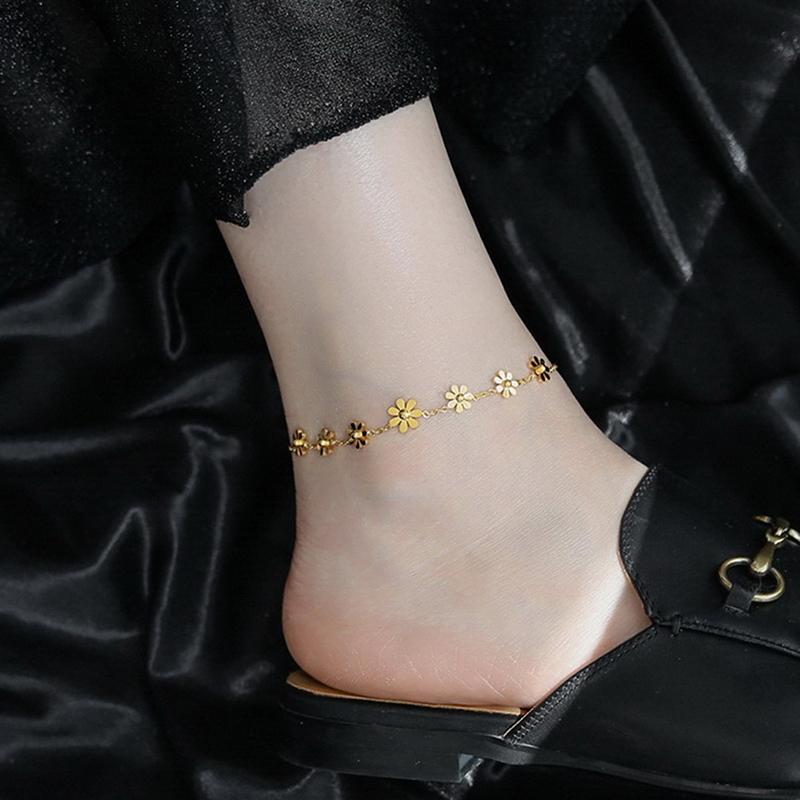 Simple Titanium Steel Anklet Women'S Advanced 18K Anklet  Love Anklet Accessories Gift