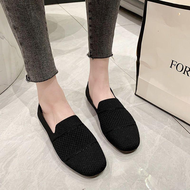 Women's 2025 Summer Breathable Woven Casual Flat Mesh Shoes