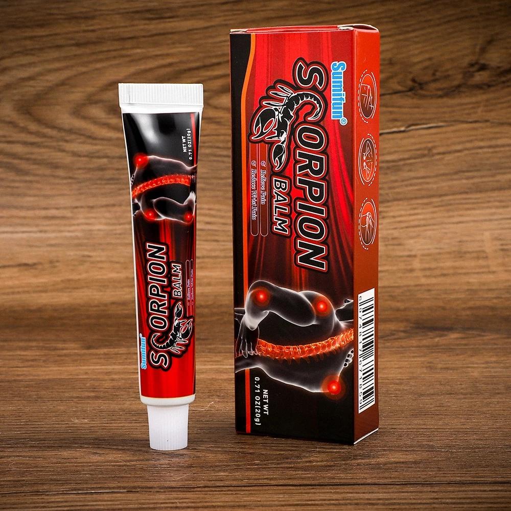Новый дизайн, обезболивающая мазь с ядом скорпиона, обезболивающий крем для лечения мышц колена и спины, 20 г
