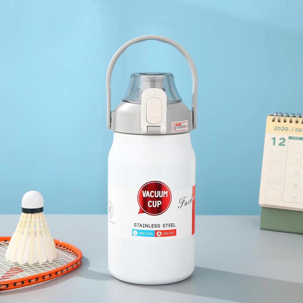 Большая термокружка для живота, большая емкость, нержавеющая сталь 304, высококачественная детская соломенная кружка для воды, переносная бутылка для воды на открытом воздухе