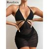 New 3 Colors Halter With Skirt Bikini Women Swimwear Female Swimsuit Three-pieces Bikini Set Bather Bathing Suit Swim Lady