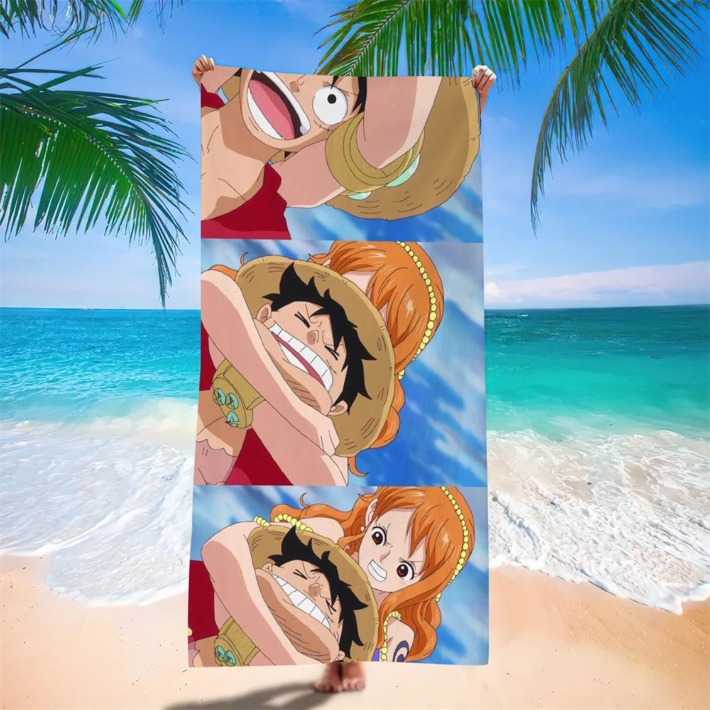 New Anime Character Printed Microfiber Beach Towel Quick Dry Water Absorbent Bath Towel