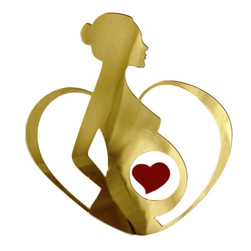 1 шт. Минималистичные линии Акриловая Ожидающая мать Беременная женщина Украшение для торта с ребенком День рождения Приветственная вечеринка Украшение