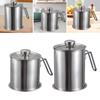 Oil Storage Pots Oil Dispensing Bottle with Fine Mesh Strainer Oil Container