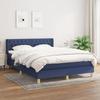 3130519 vidaXL Divan Bed with Mattress Blue 140x200 Cm Fabric