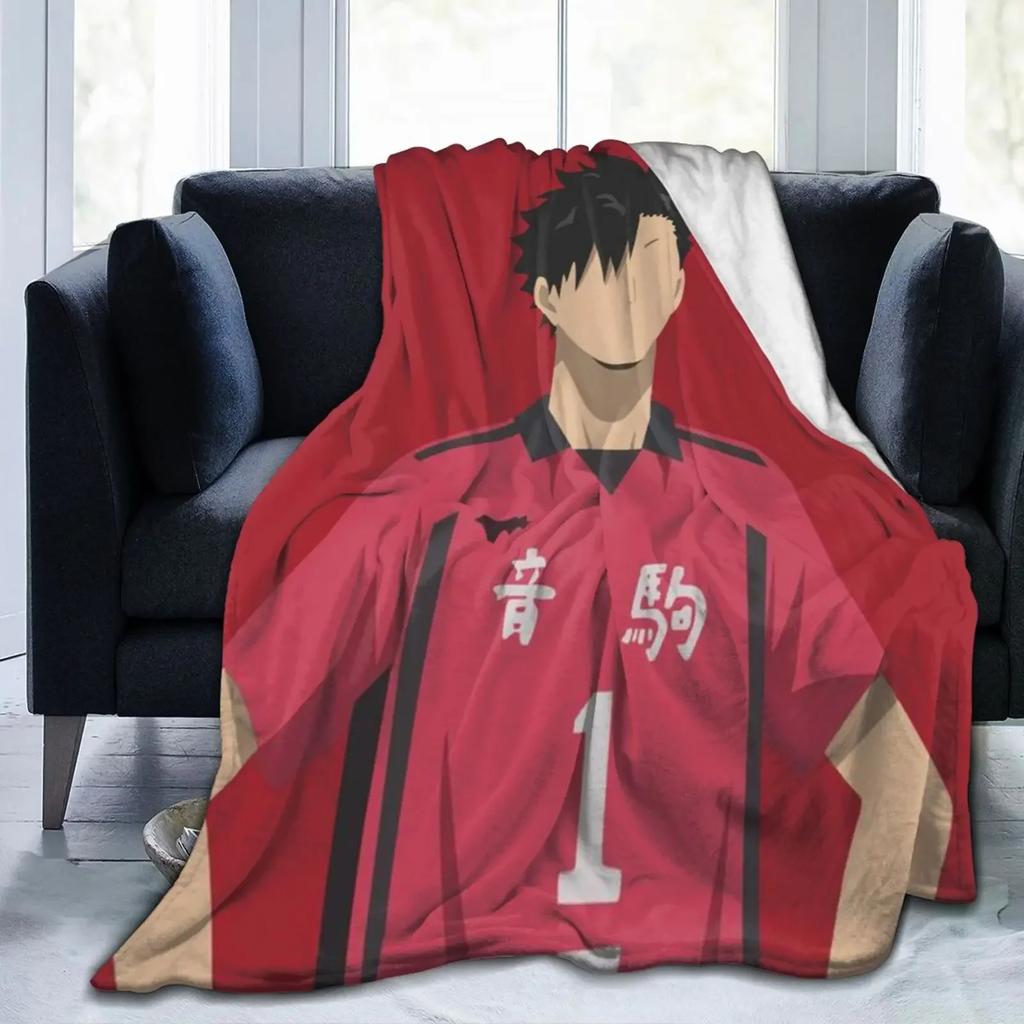 Super Soft Light Weight Throw Blanket Tetsuro Kuroo Haikyuu Summer Quilt for Bed Couch Sofa