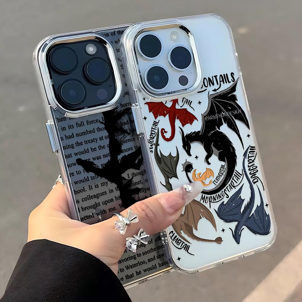 Роскошный чехол для телефона 'Дракон F-Четвертое W-Крыло' для IPhone 17 16e 16 15 14 13 12 11 Mini Pro Max X XR XSMAX 8 7 Air Plus Мягкий чехол