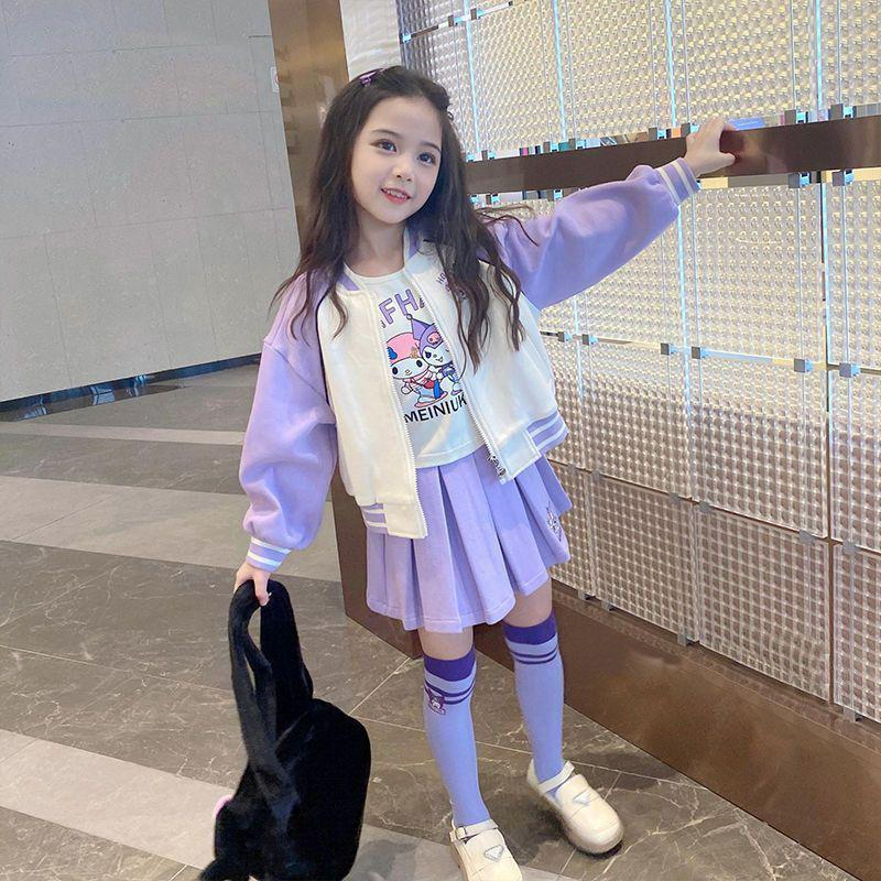 Осень 2025 Куроми Девочки Бейсбол Спортивный костюм-тройка