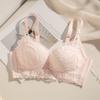 Adjustable Women's Push-Up Bra Wire-Free Up-Lifting Side Boob Control Anti-Drooping with Bowknot Lace Sexy Underwear