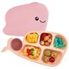 Fergie Infant Self-Directed Special Whale Plate Set, Pastel Pink, Plate + Lid + Cup, Popular Korean Parenting Items