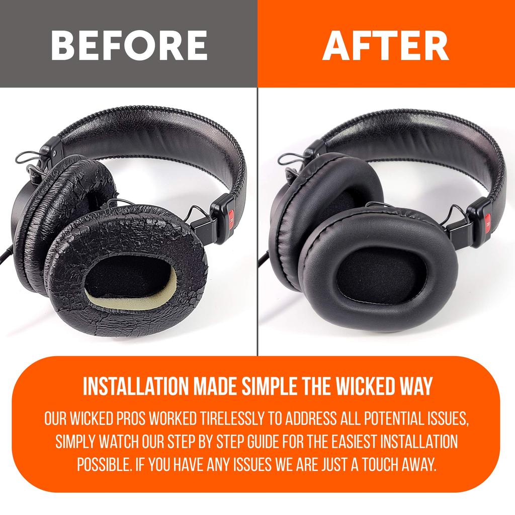 WC Wicked Cushions Сменные амбушюры для Sony MDR 7506 Более мягкий роскошный материал с эффектом памяти Непревзойденная долговечность Совместимы с MDR 7506 MDR V6 MDR CD900ST