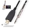 Позолоченный USB на 6,35 мм кабель для электрогитары с двойным экранированием и шумоподавлением