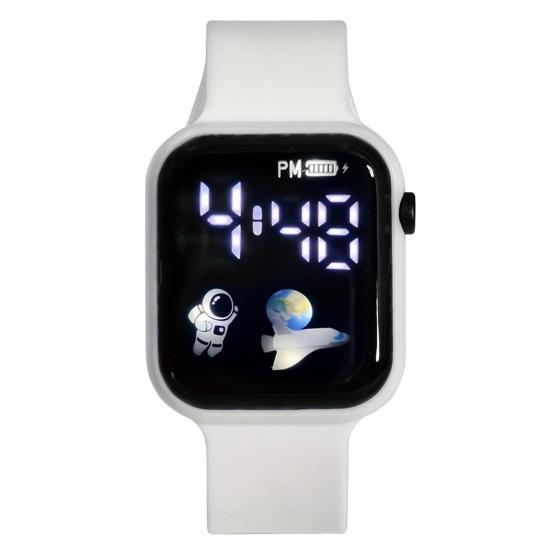 LED Digital Watch Stylish Square Shockproof Sporty Design Student Sport Personality Accurate Digital Watch