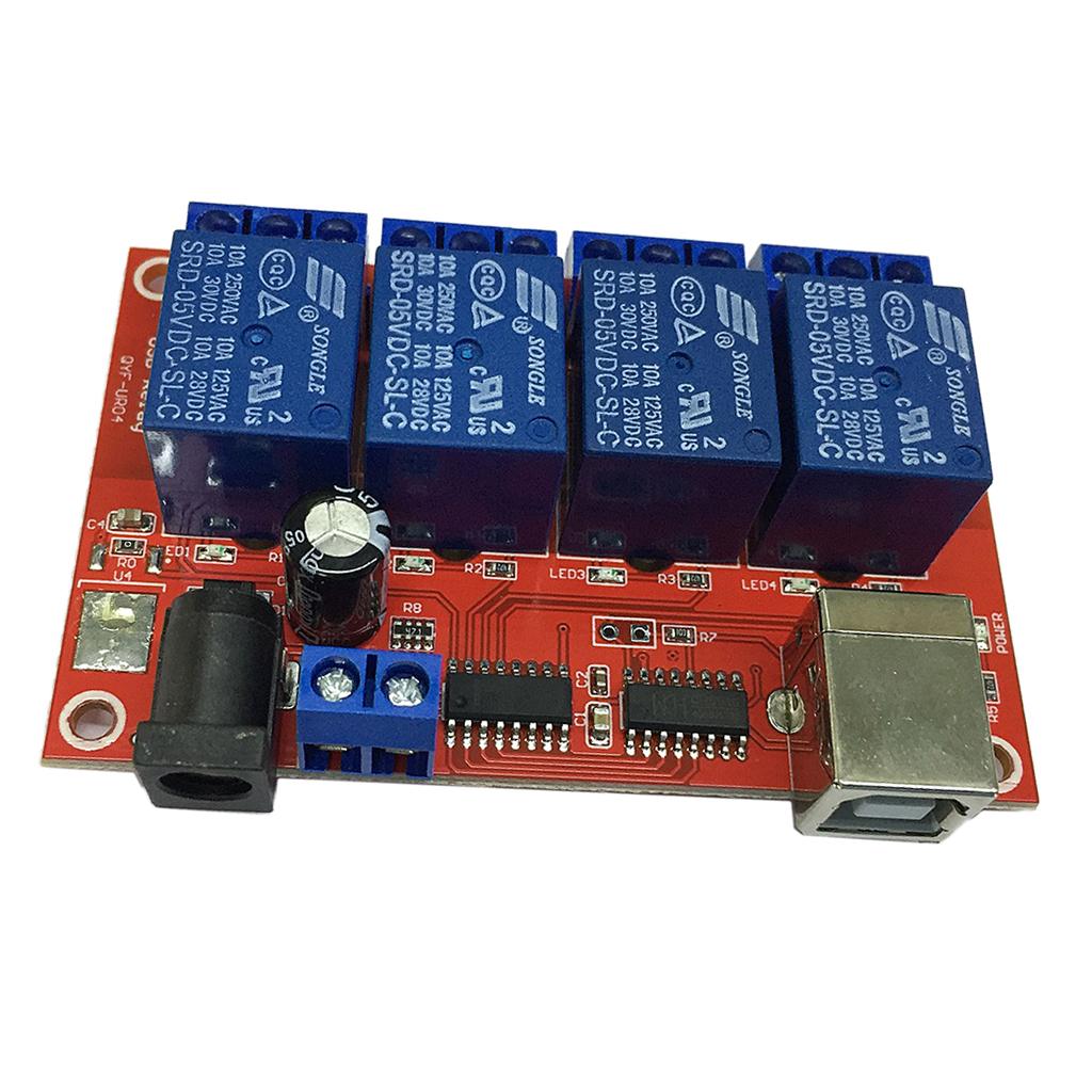 4-канальный USB-релейный модуль NO и NC, Зарядка AC 250V / 10A DC 30V