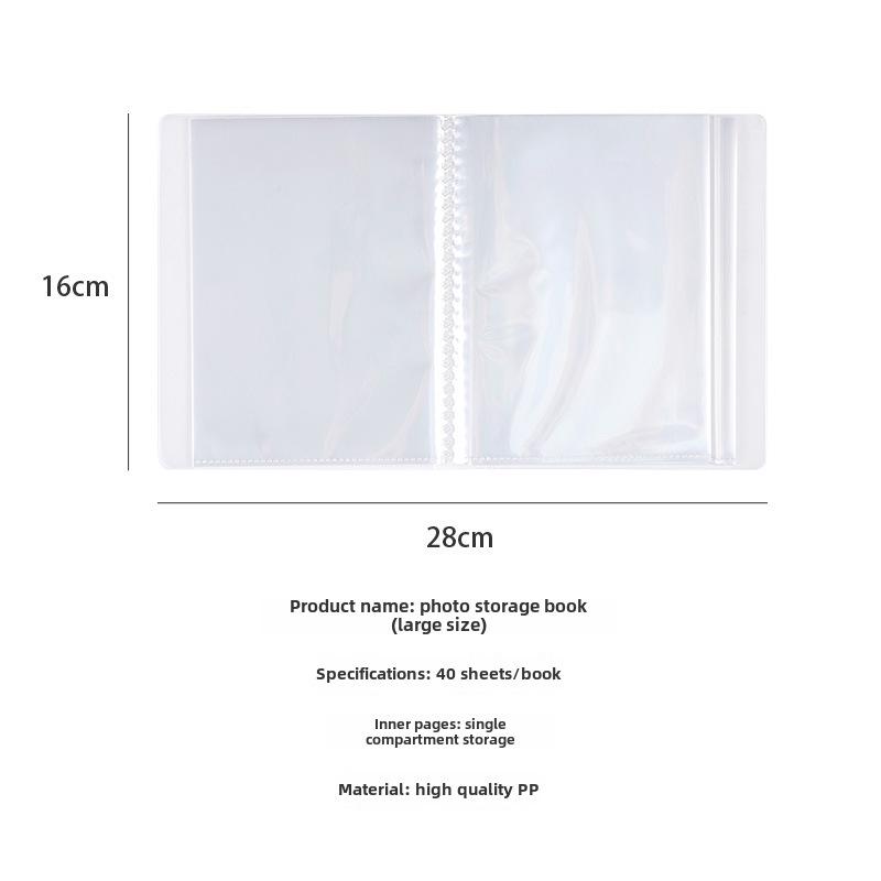 Фотоальбом большого размера формата А6 с карманами для фотографий, наклеек, карточек, заметок и иллюстраций, 40 страниц