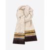 New Korean Style Contrasting Striped Wool Blended Soft Scarf for Women In Autumn and Winter Warm and Versatile Knitted Scarf